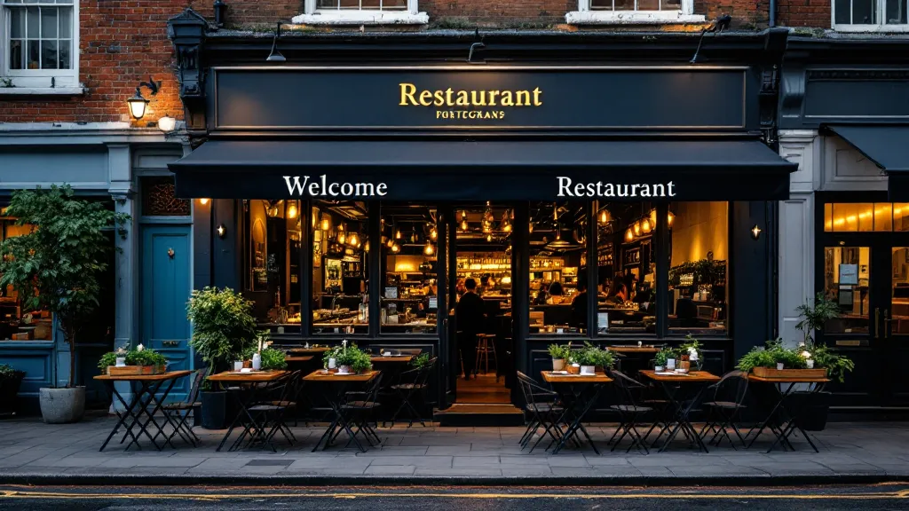 Modern UK Restaurant Exterior - Fire Risk Assessment